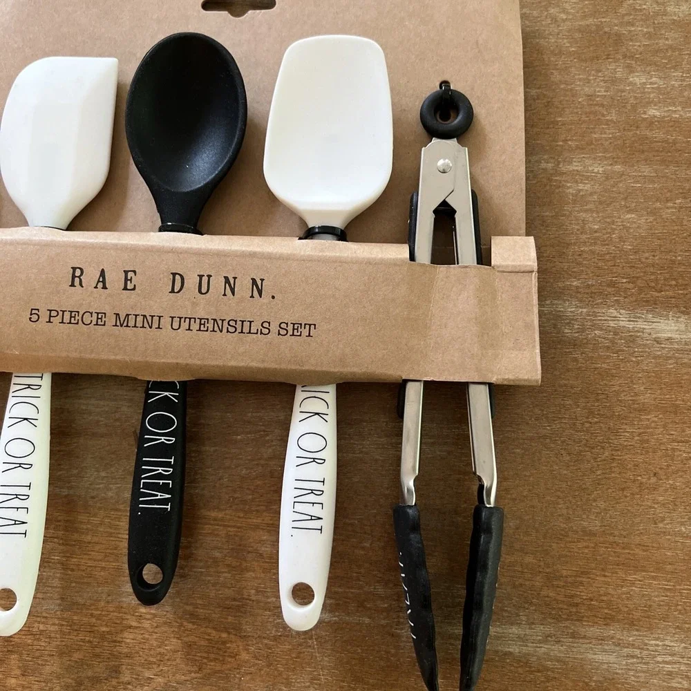 Rae Dunn Halloween 5 Piece Mini Kitchen‎ Utensils Set (New)